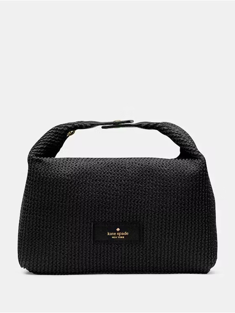 ♠️Kate Spade New York Ribbed Fabric Mini Hobo Bag, Black NEW